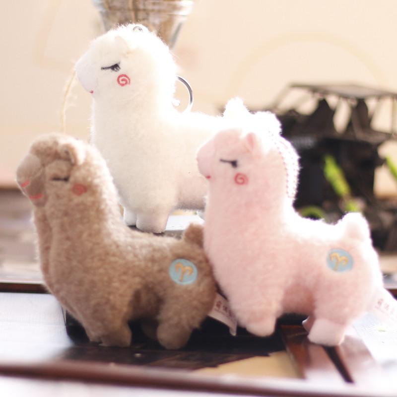 Игрушка Плюшевая Альпака Брелок Кукла Овечка Мягкая Игрушка Брелок для Сумки Декор Аксессуары
