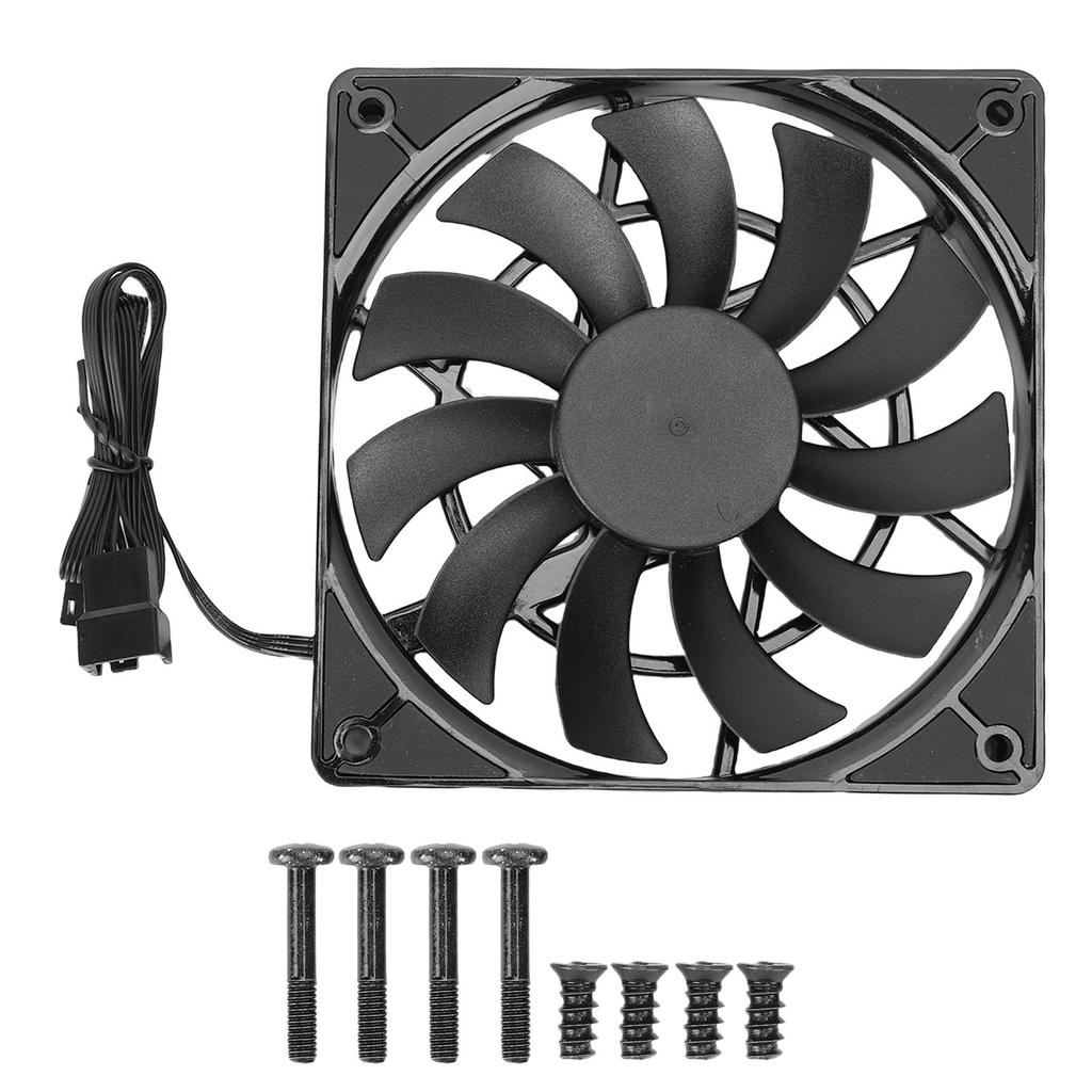 120mm CPU Fan Case Cooling Fan Low Noise 2500RPM Reverse Blade 4pin PWM Computer Fan Double Bearing Support Daisy Chain
