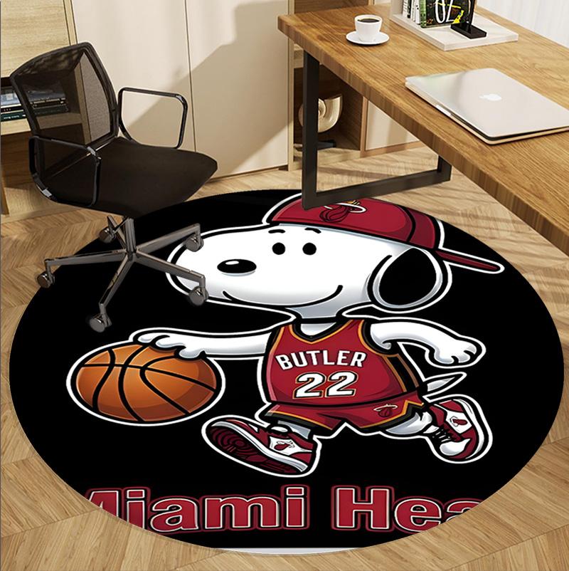 Snoopy Pattern Round Rug, Indoor/Outdoor Mat, for Picnic, Gameroom, Bedroom, Office, Living Room, Home Decor Carpet, Birthday Gift