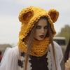 Утолщенный Шарф-Шапка с Ушками Медведя Балаклава Шарф для Холодной Погоды Зимнее Спортивное Снаряжение Для Любителей Активного Отдыха