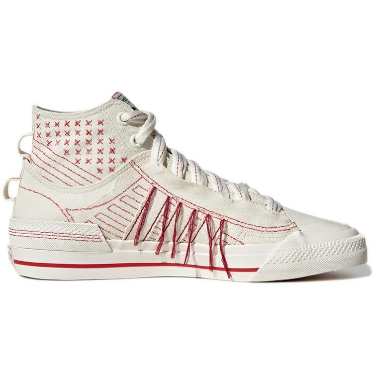 Adidas Оригинальные Nizza Hi Dl Удобные Нескользящие Прочные Полувысокие Кеды для Скейтбординга Унисекс Кеды для Скейтбординга Светло-красный GX8534