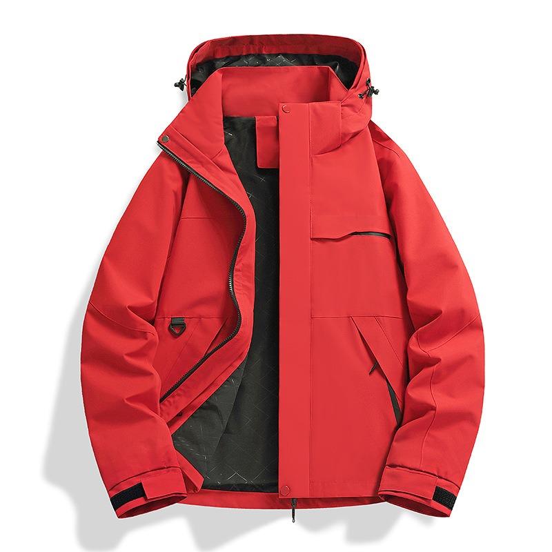 Женская куртка для активного отдыха, костюм для хайкинга, флисовая подкладка, ветрозащитная и водонепроницаемая куртка три-в-одном, мужская, на заказ