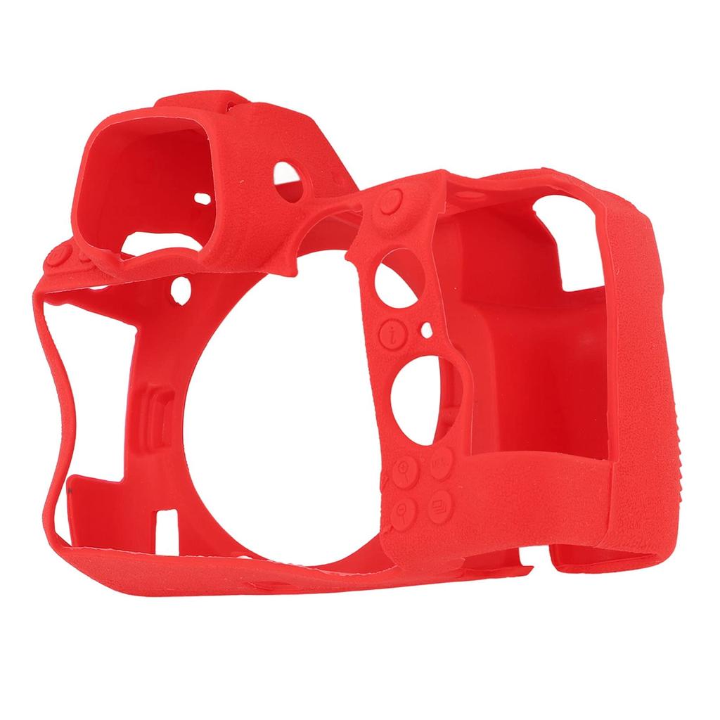 Camera Silicone Case for Z5 Z6II Mirrorless Camera Shockproof Protective Cover for Z5 Z6II Z7II Z7II, Anti-slip (Red)