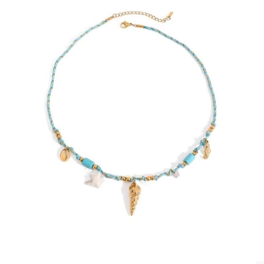 Fish/Shell/ Starfish Pendant Necklace Bohemia Clavicle Chain Creative Choker Necklace Vacation
