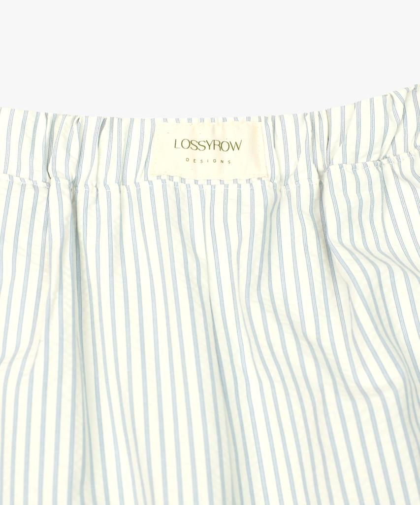 LOSSYROW Summer Stripe Long Pants Sky Blue