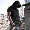 Men's Sports Mesh Quick-drying Short-sleeved Hooded Shirt