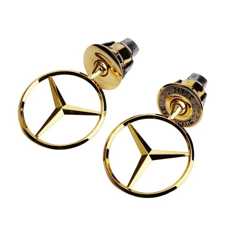 C200 E200 Для Mercedes Benz Звезда на капот - Значок для капота автомобиля Передний хромированный логотип Маркировка капота для Benz C E S Класса W204 W205 W212