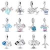 Fashion Copper Travel Aircraft Series Charms Beads Fit Original Bracelets Diy Anniversary Jewelry For Women