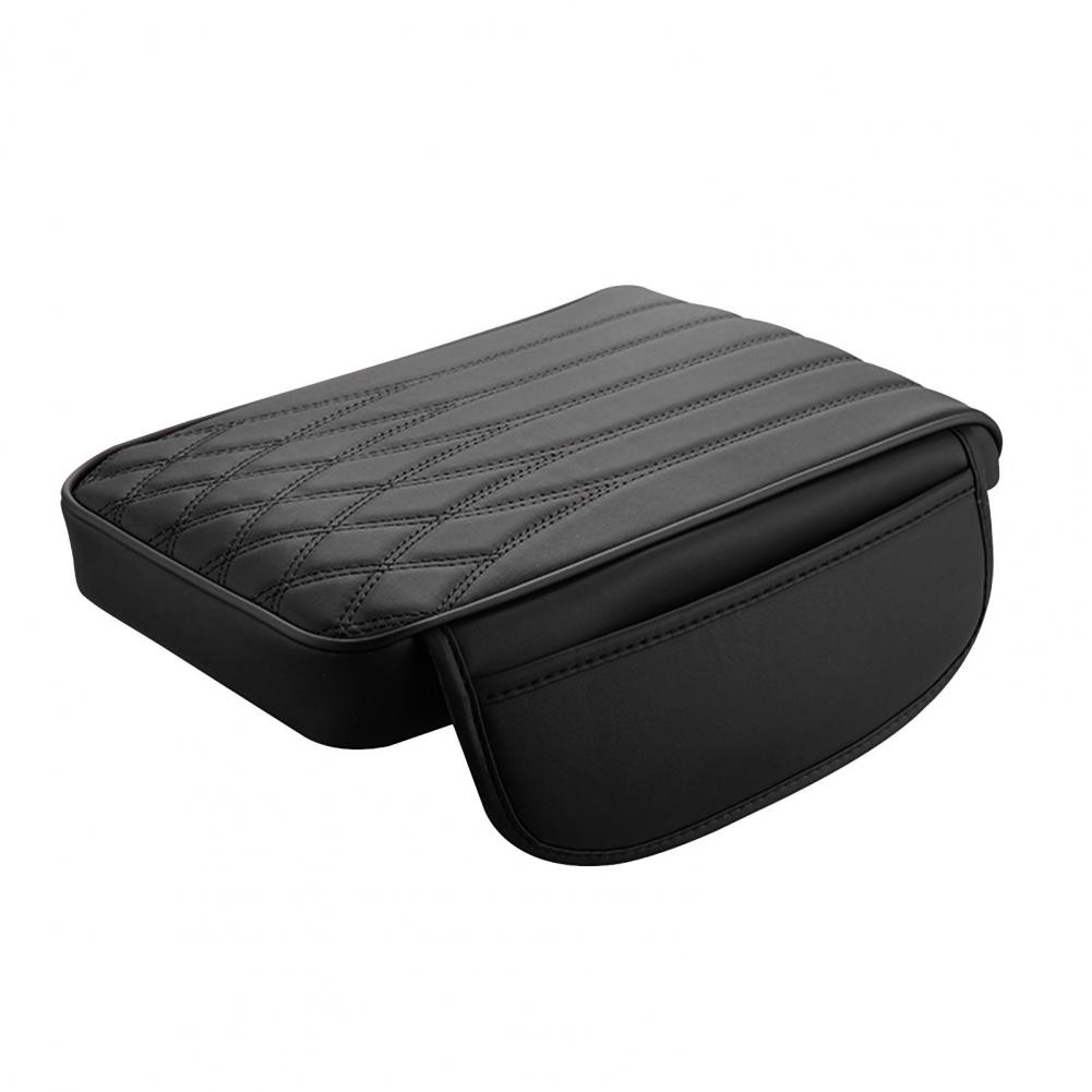 Console Armrest Pad Waterproof Memory Foam Car Console Cover with Adjustable Straps Storage Bag Auto Armrest Box for Ultimate