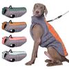 Padded Warm Dog Jacket Coat with Harness for Small Large Dogs Puppy Winter Clothes Waterproof Labrador French Bulldog Costumes