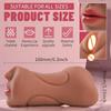 2-in-1Teeth Oral Vaginal Anal Insertion Male Prostate Orgasm Cup Deep Throat Silicone Vibrator Action Masturbation Adult Sex Toy