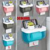 Bathroom Toilet Paper Towel Holder Wall Mount Plastic WC Toilet Paper Holder with Storage Shelf Rack Paper Storage Box