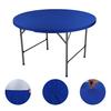 Elastic Round Table Cover Wrinkle-Resistant Fabric Universal Protection Indoor Outdoor Garden Kitchen Dining Tablecloth 120cm-152cm