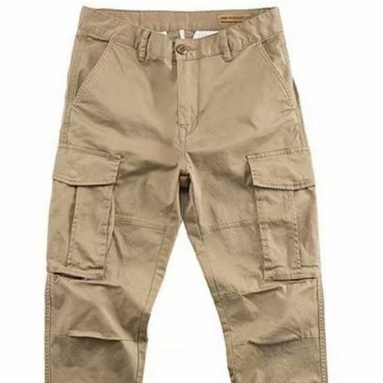 Мужской корейский комбинезон прямого покроя: Повседневные летние рабочие брюки с множеством карманов