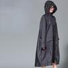 Women Casual Basic Outdoors Trench Classic Zipper Long Windbreaker Outdoor Climbing Hooded Waterproof Raincoat