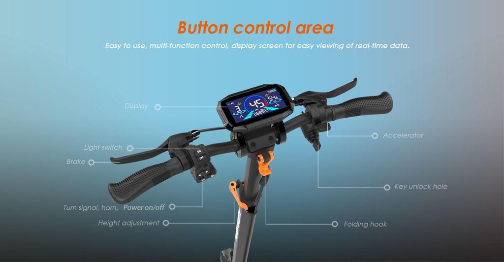 Складной электрический самокат KuKirin G2 Pro, двигатель 600 Вт, аккумулятор 48 В 15,6 Ач, максимальная скорость 45 км/ч, запас хода 58 км, 9-дюймовые колеса
