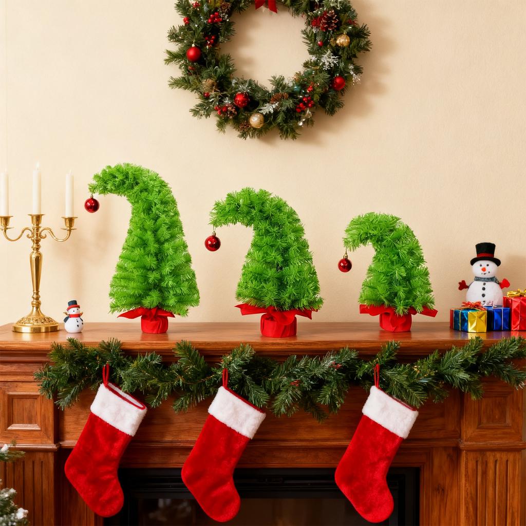 Рождественская имитация дерева высокой плотности, праздничное украшение, кривое дерево