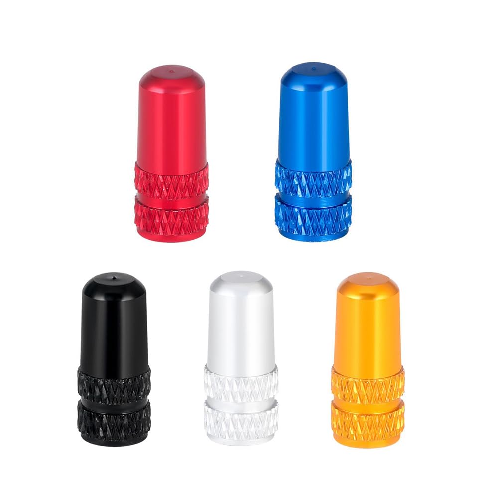 Колпачок вентиля велосипеда из алюминиевого сплава, 10 шт., колпачок для воздушного сопла Presta, пылезащитный чехол, колпачок вентиля шины, алюминиевый колпачок вентиля, французский клапан, черный для велосипеда (красный)