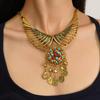 Богемный Европейский и Американский Ретро Преувеличенный Характер Крылья Ангела с Бриллиантами Этнический Ветер Цепочка на Ключицу