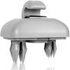 (SU)Gray Inner Sun Visor Hook Tether Bracket Plastic Buckle Holder For Sun Visor