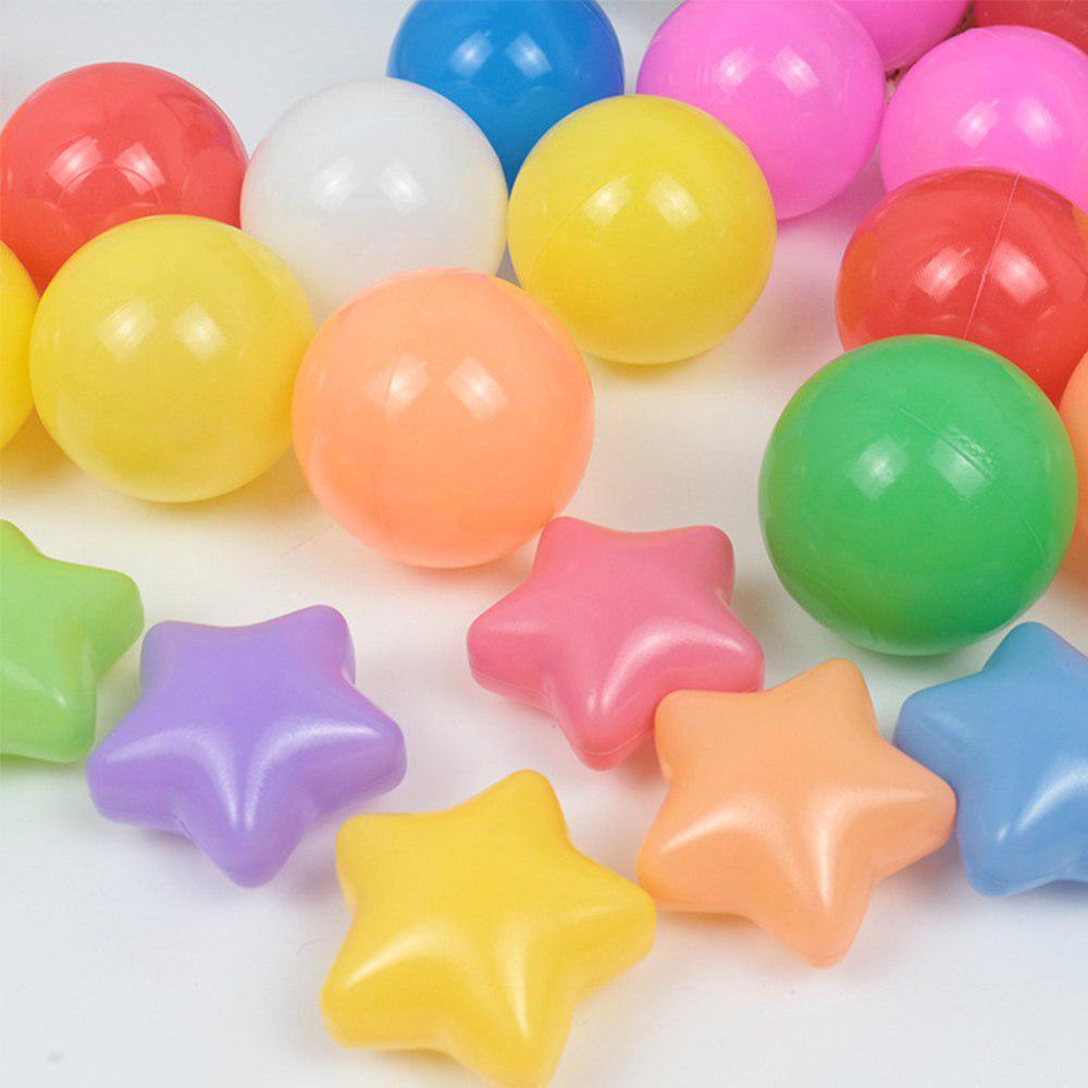 50 шт., разноцветные шарики со звездами и любовью, мягкие пластиковые шарики для воды, океанского шара, воздушный шар для снятия стресса, спортивные игрушки на открытом воздухе для детей и малышей
