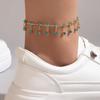 Rhinestones Tassel Anklets for Women Summer Beach Accessories Bohemia Bracelet On Foot Fashion Simple Jewelry