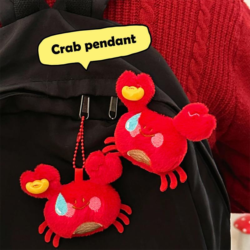 Мультяшный краб плюшевый брелок мягкий чучело животного брошь подвеска сумки украшения прекрасный плюшевый брелок для детей подарки на год
