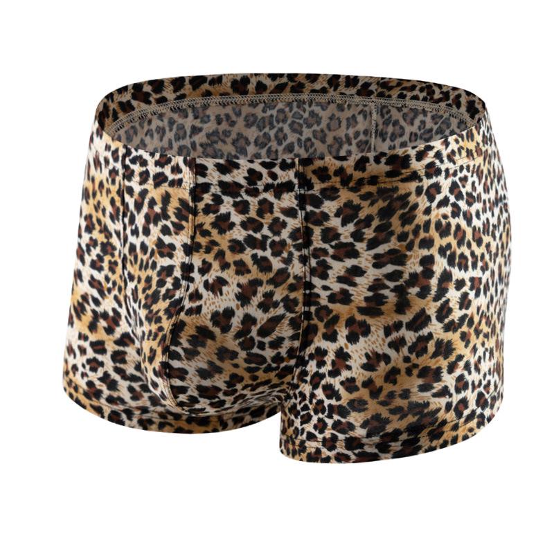 Мужские дышащие боксеры-брифы с леопардовым принтом B23-1