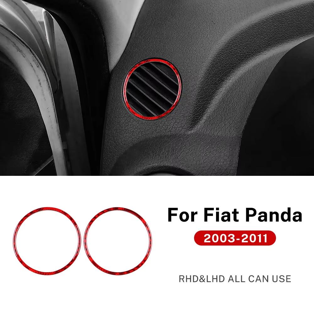 For Fiat Panda 2003-201 1 LHD RHD Car Air Vent Frame Dashboard AC Outlet Sticker Trim Interior Accessories