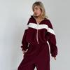 Женский модный повседневный спортивный костюм весна-осень 2026, кардиган на молнии, брюки, комплект из двух предметов