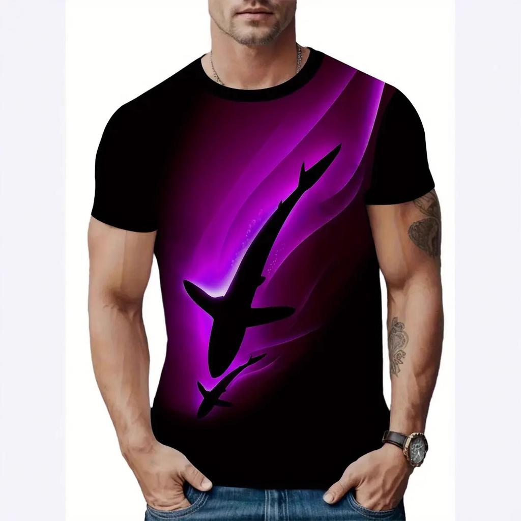 Мужская полосатая футболка с 3D-принтом, модная футболка с коротким рукавом в стиле хип-хоп, свободная повседневная футболка, дышащая, удобная, трендовая футболка с круглым вырезом