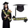Graduation Cap And Stole Set Class of 2025 Unisex Adult Graduation Sash Cap Costume for Parties Ceremonies Celebration