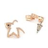 Необычные женские серьги Estele с покрытием из розового золота «Восходящая звезда»