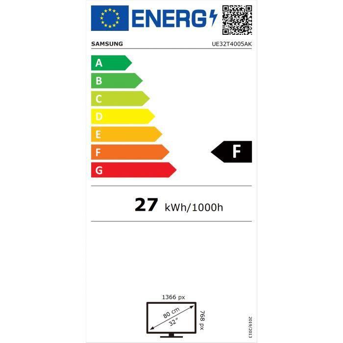 SAMSUNG 32N4005 TV LED HD - 32 (80cm) - Color Enhancer - Dynamic Contrast - 2xHDMI - 1xUSB - Classe énergétique A+