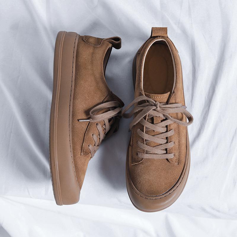 Модная минималистская обувь для мужчин, повседневные кожаные кроссовки с широким носком, легкие прогулочные туфли, замшевые туфли, кроссовки