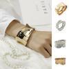 Minority Design Cuff Bangles Metal Irregular Wide Open Bangle Cute Decoration