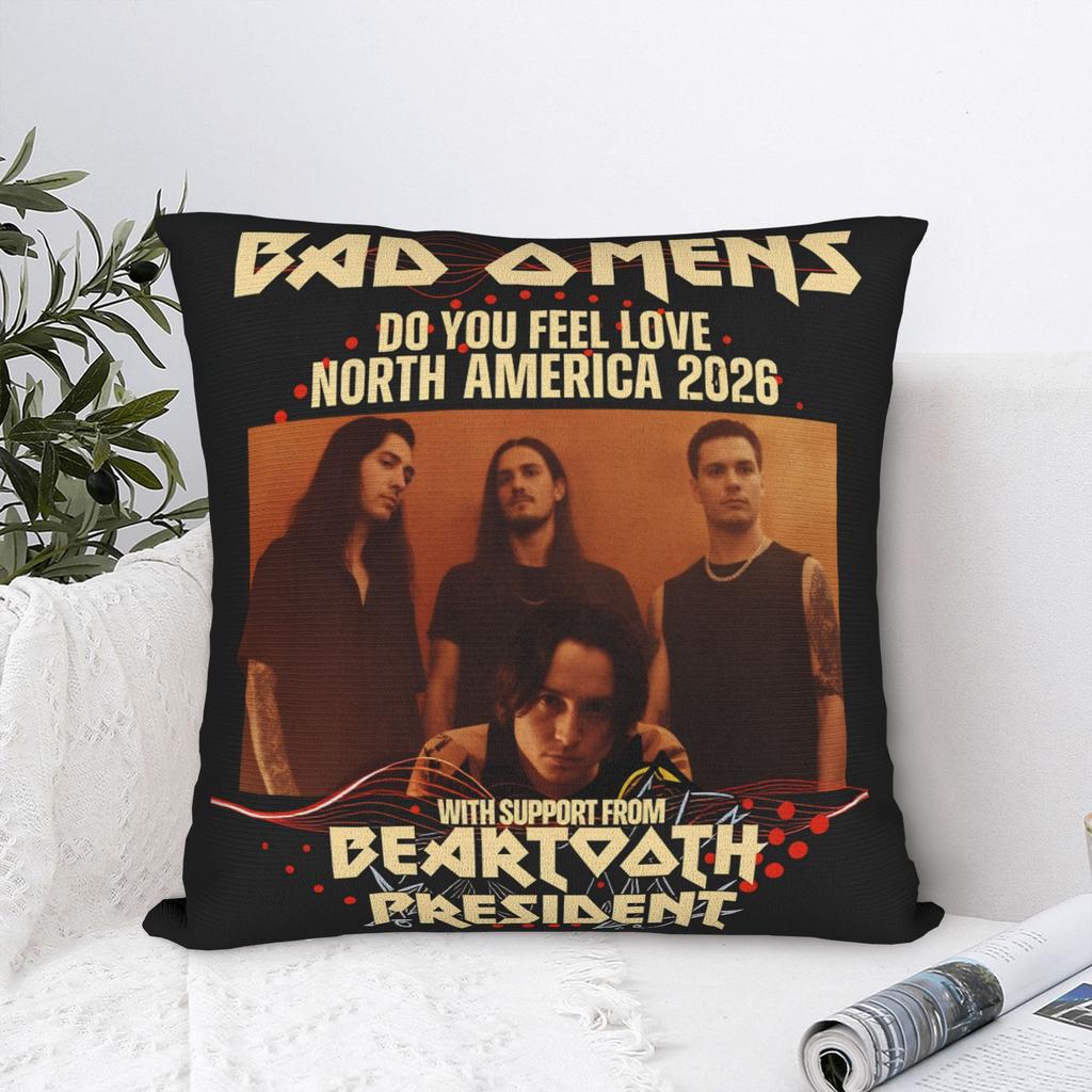 Bads Omensss Do You Feel Love Tour Pillowcases Funny Pillow Case For Living Room Sofa Square Pillow Cover
