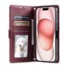 Кошелек-раскладушка Кожаный чехол для телефона для iPhone 17 16 Pro Max 15 16E 14 13 12 11 XS XR SE 2026 8 7 Plus Ремешок на запястье Кошелек Чехол