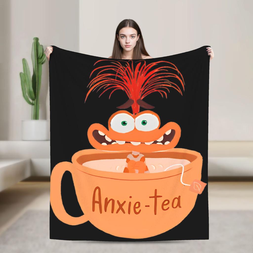 Inside Out 2 Cartoon Blanket Travel Office Flannel Throw Blanket For Outdoor Super Warm Custom Quality Bedspread