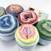 Hand-woven Rainbow Woollen Yarn 100g Multi-Color Yarn Fancy Blend Yarn Cake Yarn  Cushion