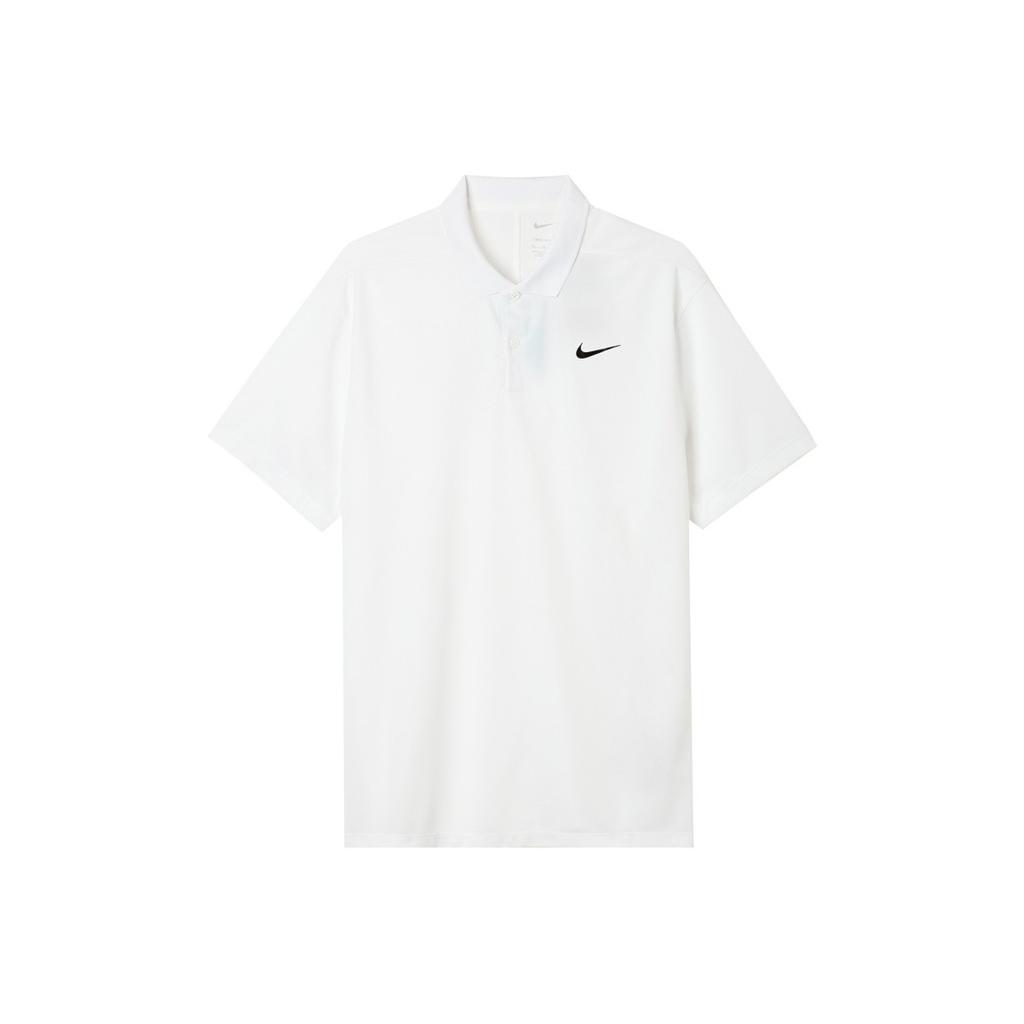 Nike Однотонная футболка-поло с принтом логотипа, быстросохнущая, дышащая, для мужчин