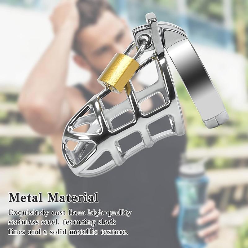 Взрослый замок целомудрия для мужчин, устройство против измен из нержавеющей стали, безопасный и удобный для парной игры, мужской с ключом