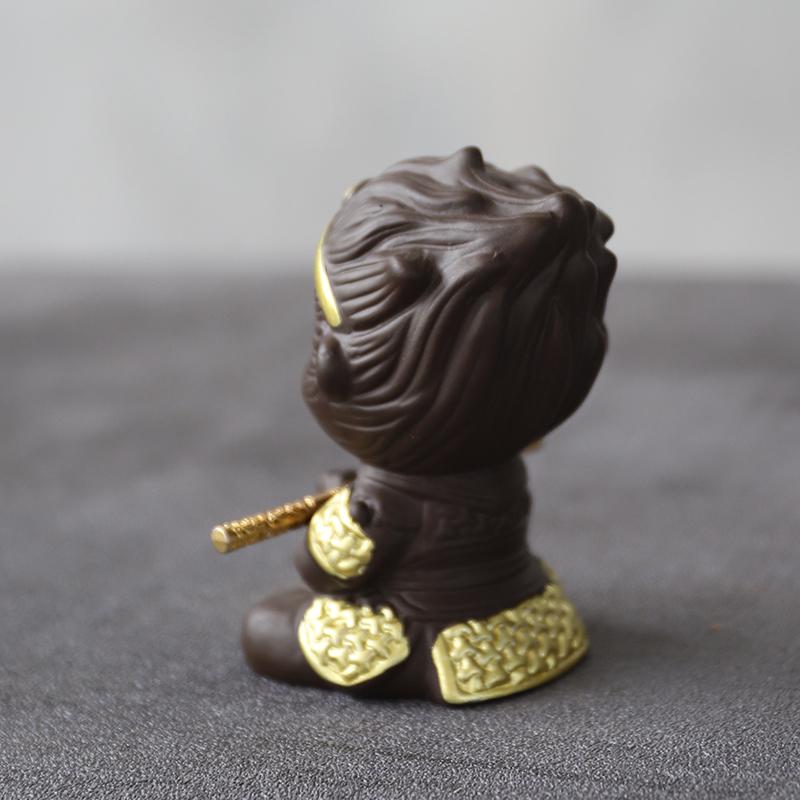 LUWU Purple Clay Teapets Cute Monkey Tea Play Chinese Tea Set Decoration