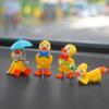 Miniature Figurines 4 Mini Ducks Fairy Garden Miniature Farm Figurines Moss Landscape Cute Ornaments Kit for Home Outdoor Decor
