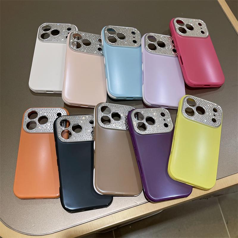 Для iPhone 17 Pro Max Роскошная Алмазная Защитная Накладка на Телефон Для iPhone 17 16 15 14 13 12 11 Pro Max Защитная Крышка для Камеры