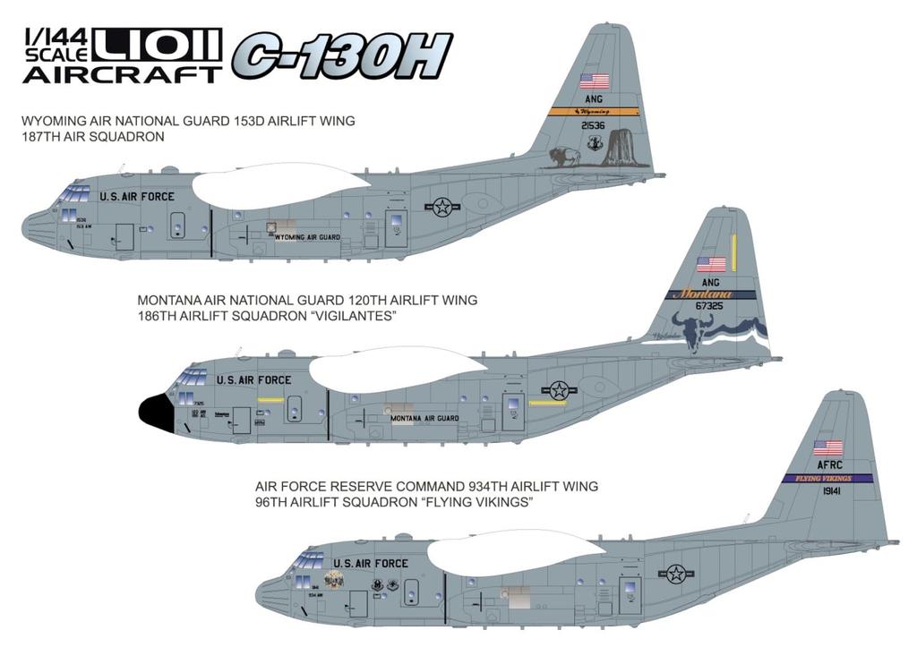 Great Wall Hobby 1/144 Транспортный самолет ВВС США C-130H Hercules Модель в наборе L1011 Оригинальный импорт из Японии