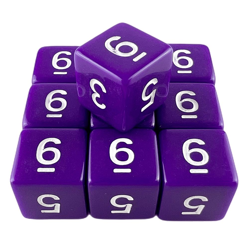 Многогранные кубики D6 16 мм Цифровые кубики Игровой набор 6-гранные 10 шт. для настольных игр