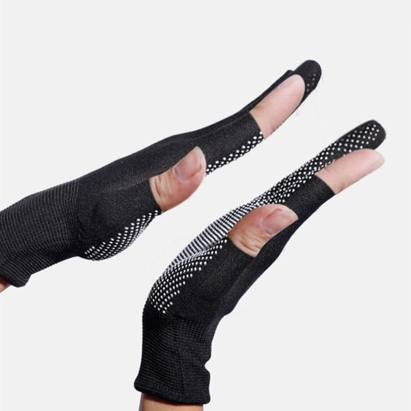 Перчатки для велоспорта Glue-Dot Non-Slip для мужчин, для активного отдыха, тонкие перчатки для сенсорных экранов на два пальца