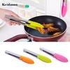 Cooking Salad Handle Serving BBQ Tongs Kitchen