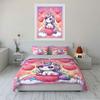 Cute Unicorn Rainbow Bedding Set Bedding Duvet Cover Set Duvet Cover Pillowcases (1 * Duvet Cover 2 * Pillowcases, without duvet insert)